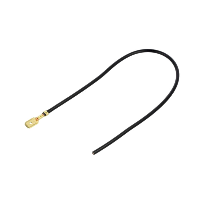 Cable: cable with crimped terminals; black; male,non-insulated