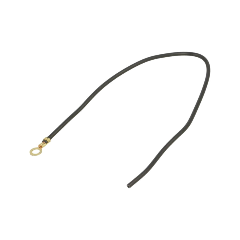 Cable: cable with crimped terminals; black; non-insulated,round Cable: cable with crimped terminals; black; non-insulated,round