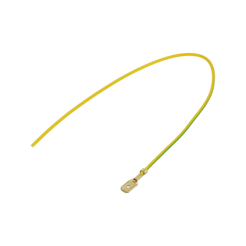 Cable: cable with crimped terminals; yellow-green; Len: 250mm