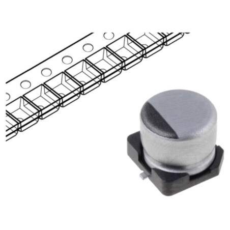 Condensator: electrolitic; low ESR; SMD; 1000uF; 16VDC; Ø10x10mm