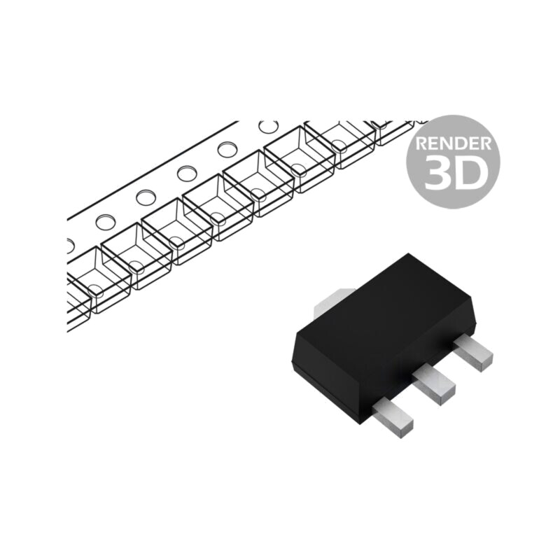 IC: stabilizator de tensiune; LDO,liniar,nereglabil; 3,3V; 0,2A