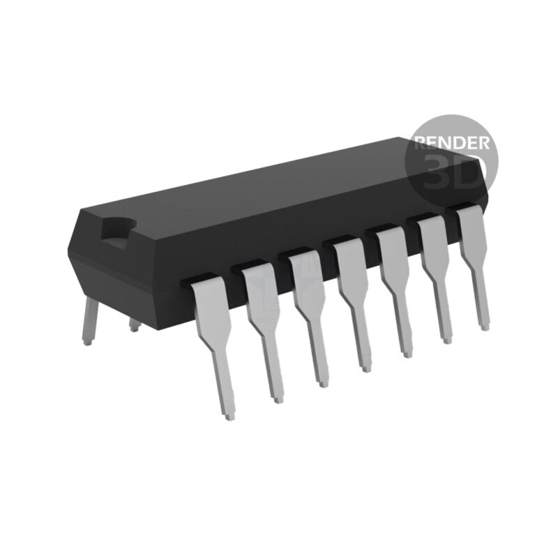 IC: digital; NAND; Ch: 4; IN: 2; THT; DIP14; 3÷18VDC; -55÷125°C; CD4000 IC: digital; NAND; Ch: 4; IN: 2; THT; DIP14; 3÷18VDC; -55÷125°C; CD4000