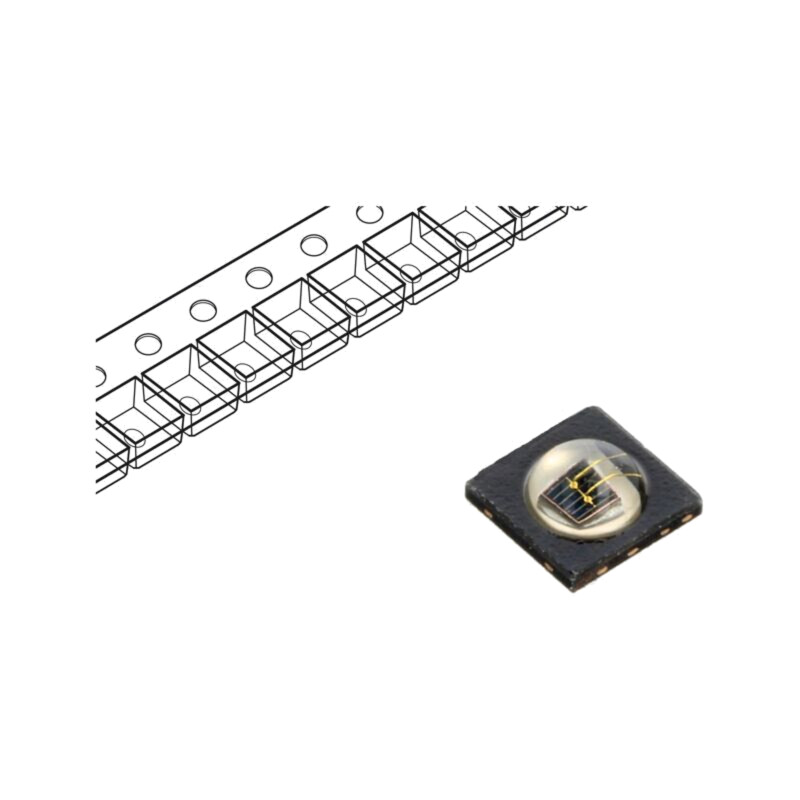 Emiţător IR; 3838; 840÷870nm; transparent; 950mW; 130°; 1,7VDC; SMD