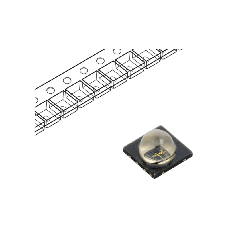Emiţător IR; 3838; 840÷870nm; transparent; 950mW; 90°; 1,7VDC; SMD