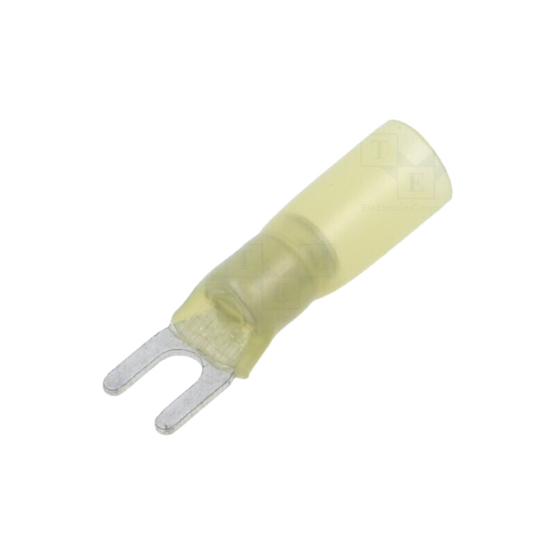 Vârf: furcă; M4; 4÷6mm2; crimpat; pe cablu; izolată; galbenă