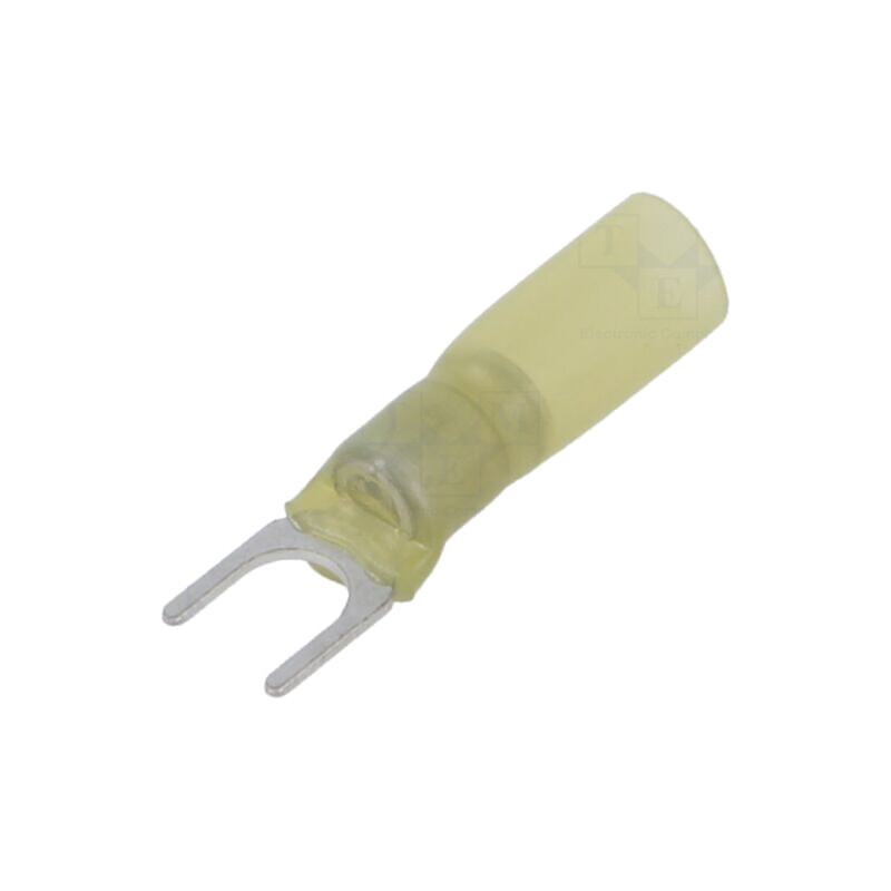 Vârf: furcă; M6; 4÷6mm2; crimpat; pe cablu; izolată; galbenă