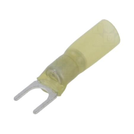Vârf: furcă; M6; 4÷6mm2; crimpat; pe cablu; izolată; galbenă