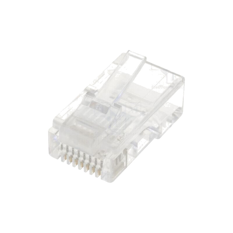 Conector: RJ45; mufă; PIN: 8; Contacte: bronz-fosfor; aurit; UL94V-0