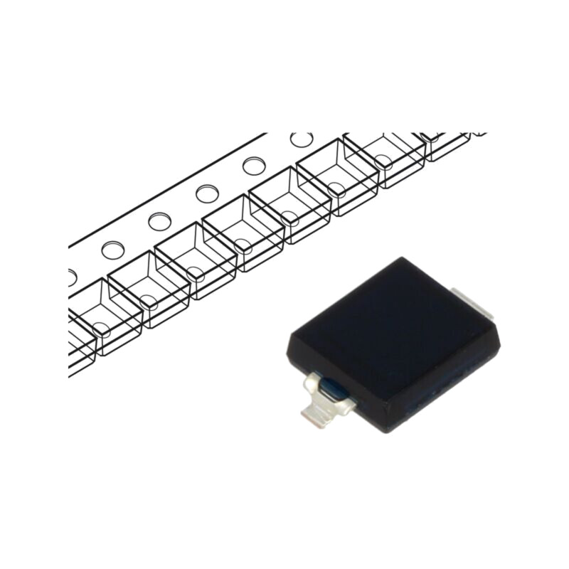 Fotodiodă IR PIN; SMD; 940nm; 730÷1100nm; 120°; 5nA; neagră; 150mW