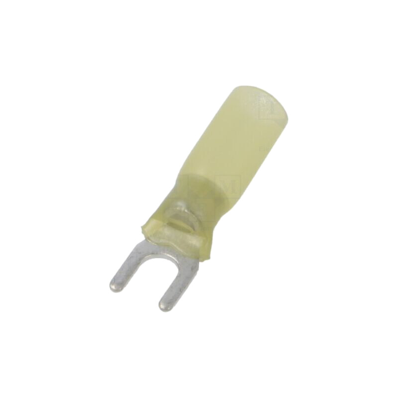 Vârf: furcă; M5; 4÷6mm2; crimpat; pe cablu; izolată; galbenă
