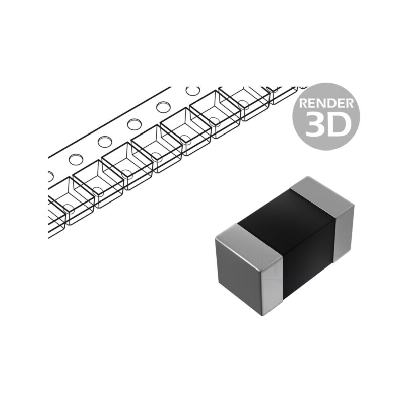 Termistor NTC; 10kΩ; SMD; 0603; 3380K; 100mW