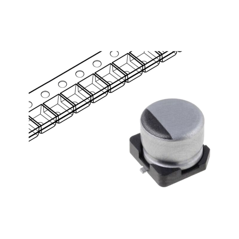 Condensator: electrolitic; low ESR; SMD; 47uF; 16VDC; Ø4x5,8mm