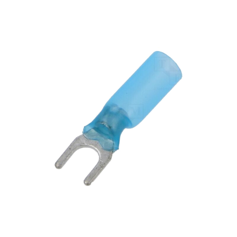 Vârf: furcă; M5; 1,5÷2,5mm2; crimpat; pe cablu; izolată; albastră