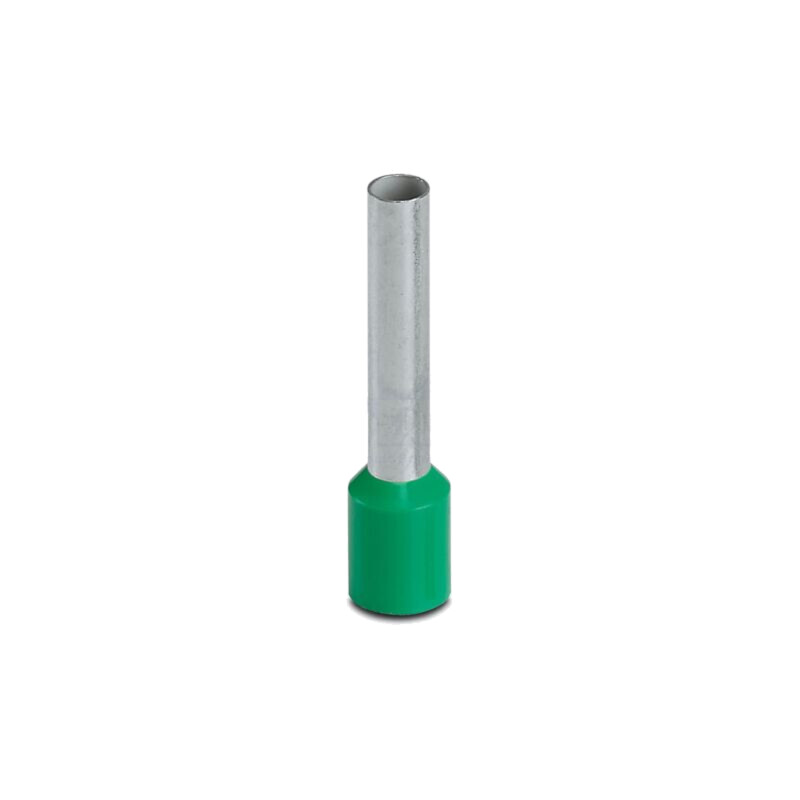 Vârf: tub de capăt; izolată; cupru; 6mm2; Lung.capăt: 18mm; verde