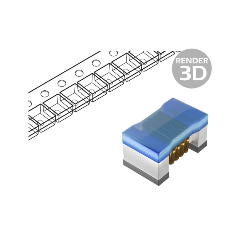 Inductor: fir; SMD; 0603; 47nH; 600mA; 0,28Ω; ±2%; LQW; 180mm