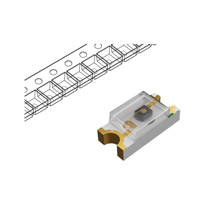 Emiţător IR; 940nm; transparent; 140°; 800mVDC÷1,5VDC; SMD; 20mA