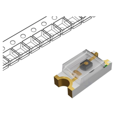 Emiţător IR; 940nm; transparent; 140°; 800mVDC÷1,5VDC; SMD; 20mA