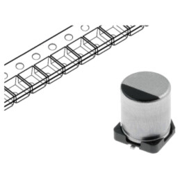 Condensator: electrolitic; SMD; 33uF; 10VDC; Ø4x5,8mm; ±20%; 2000h