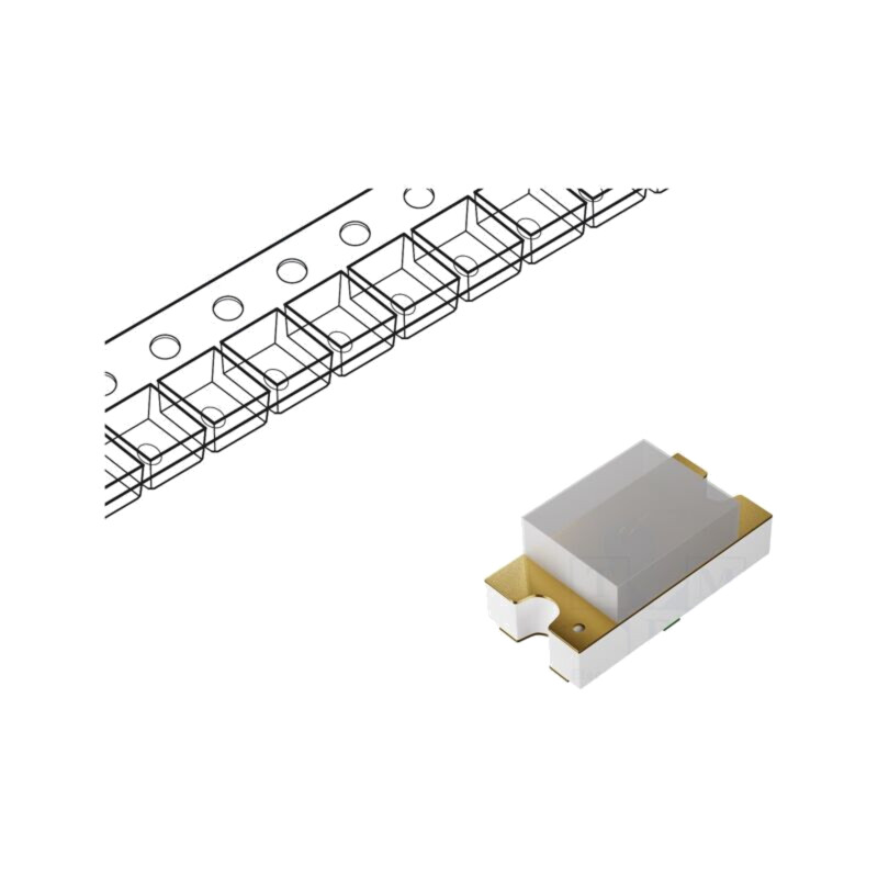 Emiţător IR; 940nm; transparent; 140°; 1,2÷1,8VDC; SMD; 20mA Emiţător IR; 940nm; transparent; 140°; 1,2÷1,8VDC; SMD; 20mA
