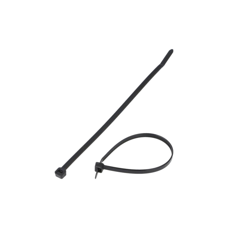 Colier de strângere; L: 188mm; W: 4,8mm; neagră; poliamidă; 222N