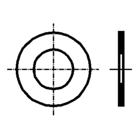 Şaibă; rotundă; M16; D22mm; h0,3mm; oţel; Acoperire: uns cu ulei