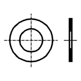 Şaibă; rotundă; M16; D22mm; h0,3mm; oţel; Acoperire: uns cu ulei