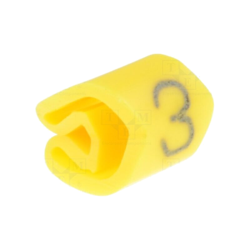 Markere; Marcaj: 3; 3÷5mm; PVC; galbenă; -30÷80°C; prin orificiu