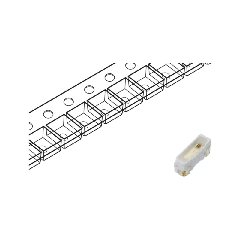 LED; galbenă; SMD; PLCC2; 400÷600mcd; 1,6÷2,4VDC; 3x1x1,25mm; 120° LED; galbenă; SMD; PLCC2; 400÷600mcd; 1,6÷2,4VDC; 3x1x1,25mm; 120°
