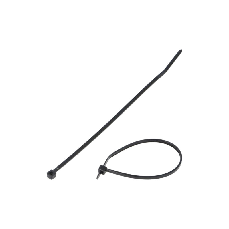 Colier de strângere; L: 142mm; W: 2,5mm; neagră; poliamidă; 80N