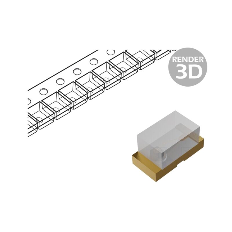 LED; roşie; SMD; 1608; 37÷56mcd; 1,7÷2,4VDC; 1,6x0,8x0,8mm; 100°