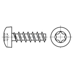 Şurub; 4x14; Cap: cap rotund; Torx®; TX20; oţel călit; Øcap: 8mm