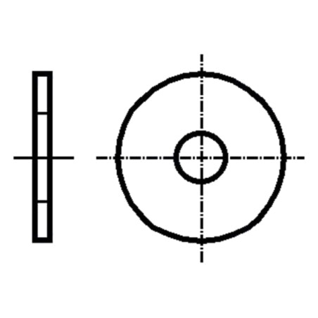 Şaibă; rotundă; 1/4"; D11,1252mm; 3000; albă; Thk: 0,8128mm