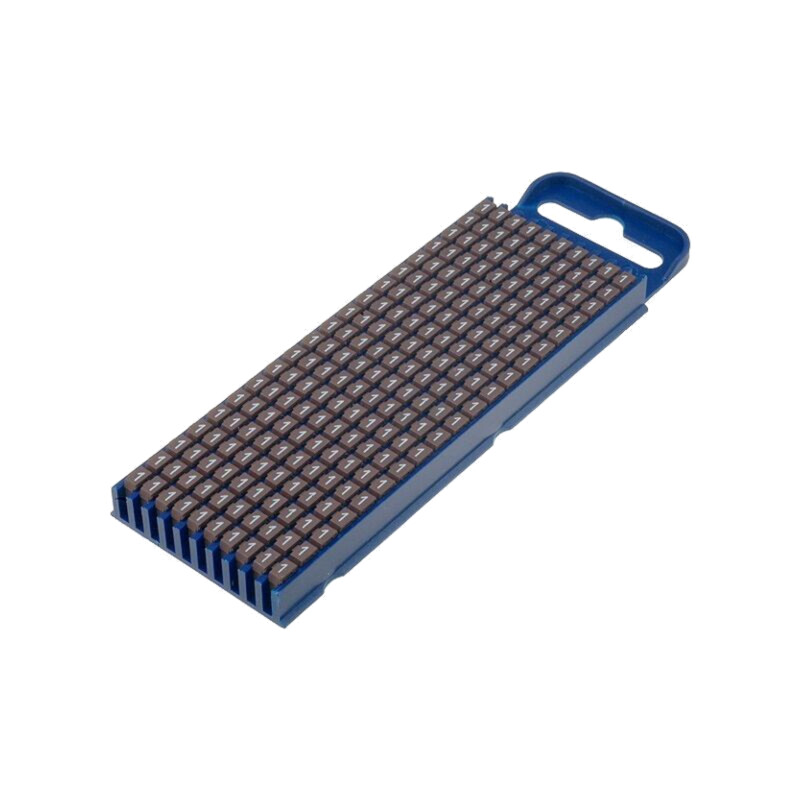 Markere; Marcaj: 1; 2,8÷3,8mm; poliamidă; maro; -40÷85°C; WIC; L: 3mm