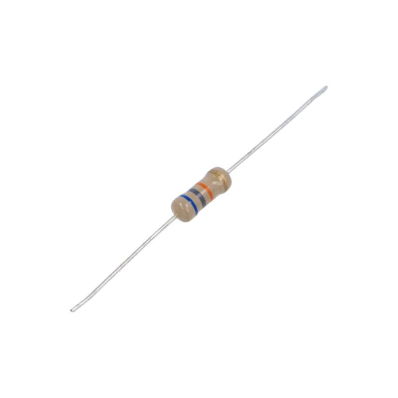 Rezistor: carbon; THT; 68kΩ; 1W; ±5%; Ø0,7x25mm; Ø5x12mm; axial