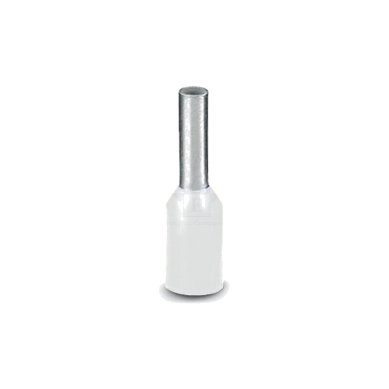 Vârf: tub de capăt; izolată; cupru; 0,5mm2; Lung.capăt: 6mm; albă