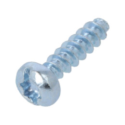 Şurub; pt.plastic; 3x12; Cap: cap rotund; crestat,Torx®; zinc