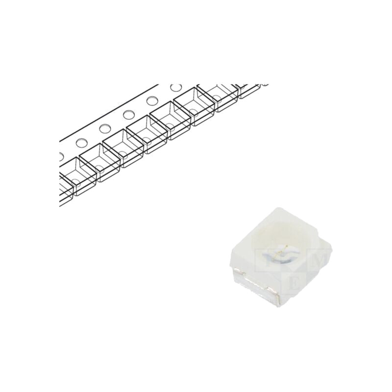 LED; albastru; SMD; 3528,PLCC2; 200÷650mcd; 2,8÷3,5VDC; 120°; 20mA