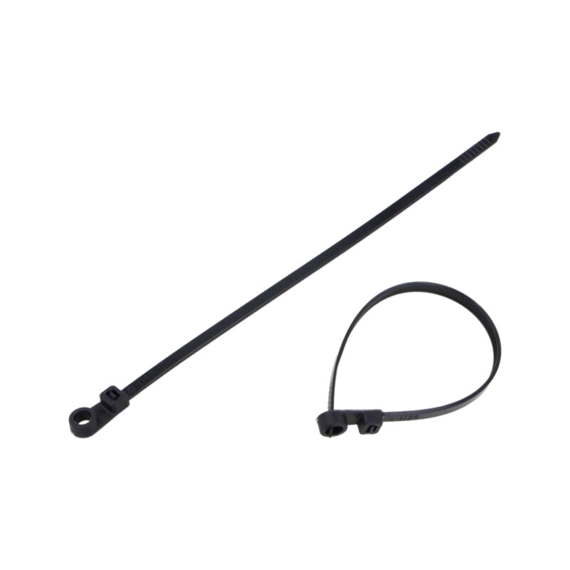 Colier de strângere; cu lame de fixare; L: 200mm; W: 4,6mm; neagră