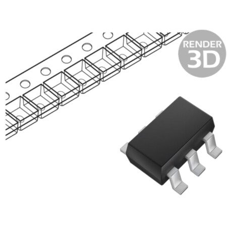 Tranzistor: NPN x2; bipolar; BRT; 50V; 0,1A; 300mW; R1: 4,7kΩ