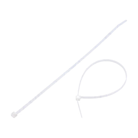 Cable tie; lumiscent; L: 250mm; W: 3.6mm; white; polyamide