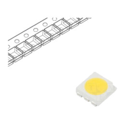 LED; alb neutru; SMD; 5050,PLCC6; 5300÷10000mcd; 3700-4500K; 80