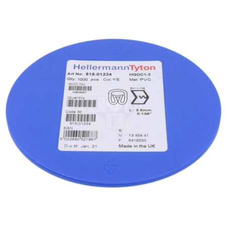 Markere; Marcaj: W; 1÷3mm; PVC; galbenă; -65÷105°C; prin orificiu