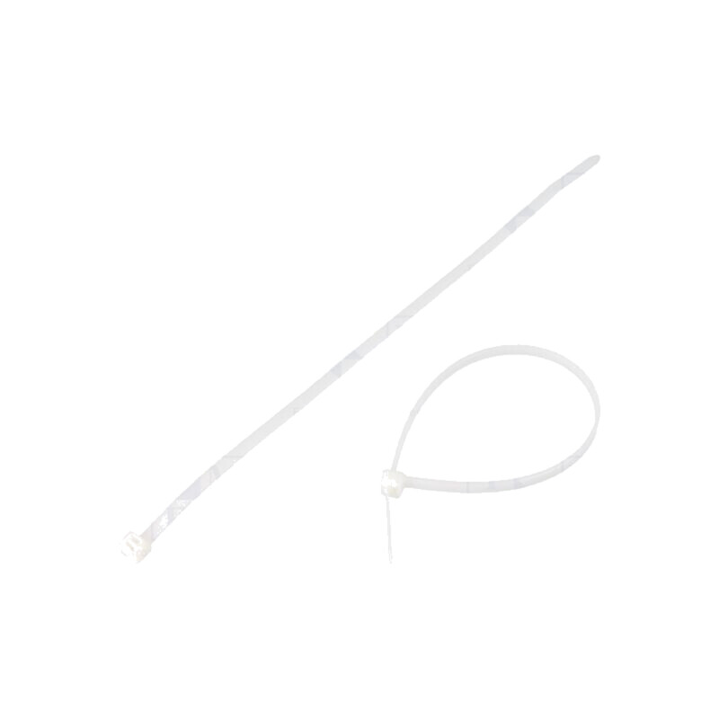 Cable tie; lumiscent; L: 200mm; W: 3.6mm; white; polyamide