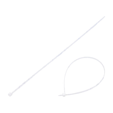 Cable tie; lumiscent; L: 250mm; W: 2.5mm; white; polyamide