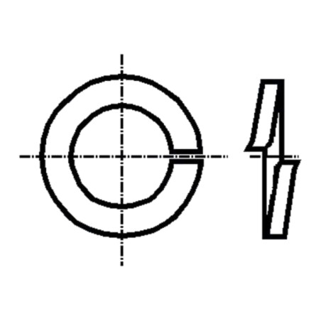 Şaibă; elastică; M6; D11,8mm; h1,6mm; oţel elastic; DIN 127A