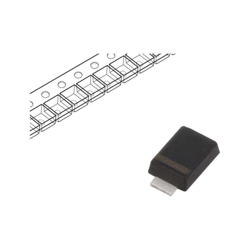 Diodă: redresoare; SMD; 100V; 3A; SMA flat; Ufmax: 1,1V; Ifsm: 100A