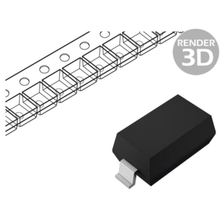 Diodă: Zener; 0,37W; 43V; SMD; rolă,bandă; SOD123; o singură diodă