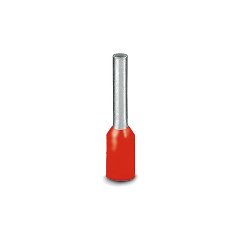 Vârf: tub de capăt; izolată; cupru; 1,5mm2; Lung.capăt: 8mm; roşie