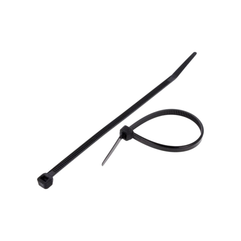 Colier de strângere; L: 160mm; W: 4,8mm; neagră; poliamidă; 215,5N