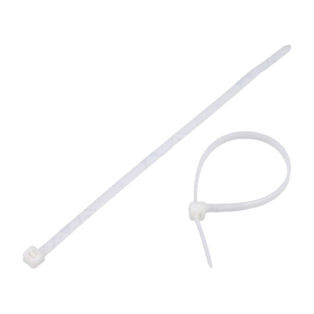 Cable tie; lumiscent; L: 150mm; W: 3.6mm; white; polyamide